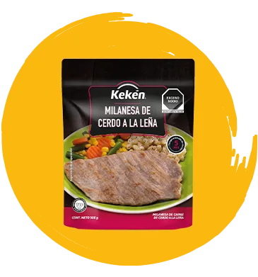 Milanesa de cerdo a la leña