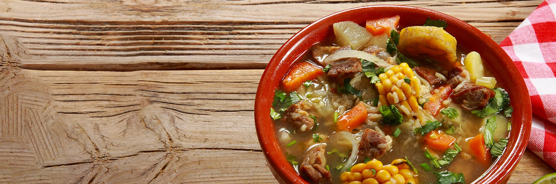 Sopa de verduras con carne de cerdo... ¿Se podrá?